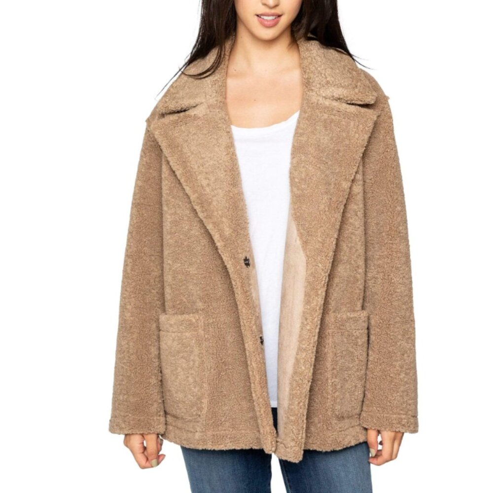 Velvet by Graham & Spencer Women's Cozy Tan Teddy Coat in size XL - never worn! - Picture 12 of 13